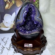 Top Amethyst Dinosaur Egg Crystal Cave ESPa+0.96kg ️ Ocean Colorful Agate Edge Emperor Purple Hole Deep Money Keeping Wealth Personal Use Gifts Collection