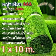 หญ้าเทียม 1X10 เมตร AAA ขนสูง 2 cm. ขนนุ่มสบายเท้าพร้อมส่ง Artificial grass 1X10 m. AAA wool height