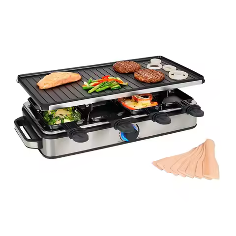 Portable PTFE Non-Stick Aluminium Electric Raclette Grill Pan Detachable Steak Barbecue for Commerci