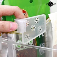 SUN 4Pcs/Set Refrigerator Shelf Dividers Clip Design Convenient Plastic Adjustable Refrigerator Pantry Separators Kitchen Supplies