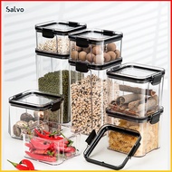Salvo Stackable Transparent Cereal Food Storage Box Airtight Food Storage Container Bekas Makanan Ke