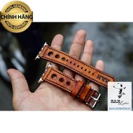 LIGHT BROWN GENUINE COW LEATHER WATCH STRAP FOR WATCH - R A M D33 - GENUINE R A M.