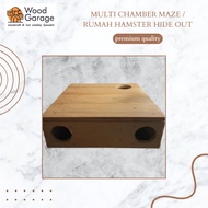 KAYU Multi chamber maze/Wooden hideout hamster House/hamster maze