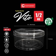 PAKET HEMAT 1 Lusin / 12 Pcs Toples Kue Kering Nastar Vito Clio 500 Gram Mika 500Gr / Toples Kue Leb