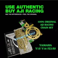 100% ORIGINAL Y15ZR Y16ZR Y15 Y16 FZ150 FZ 150 AJI RACING 415 415H CHAIN RANTAI [ O-RING / HD ] + SP