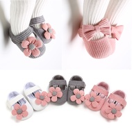 Newborn Baby Girls Shoes Baby Shoes Bow-knot Cute Anti-Slip Infant Toddler Soft Sole Princess Shoes 