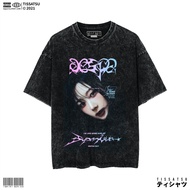 TISSATSU AESPA SUPERNOVA GISELLE Oversize Washed T-Shirt Kpop Wash Slimfit T-Shirt/ AESPA-48/