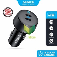 ANKER PowerDrive III Duo USB-C Car Charger fast charging 40w 2-port each 20W power IQ 3.0 Type C - A