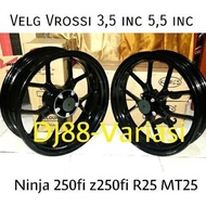 Velg tapak lebar ninja 250 fi z250 fi double cakram vrossi double disc