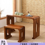 Qin Table Chinese Classical Calligraphy Table Antique Burnt Paulownia Wood Qin Stool Solid Wood Qin 