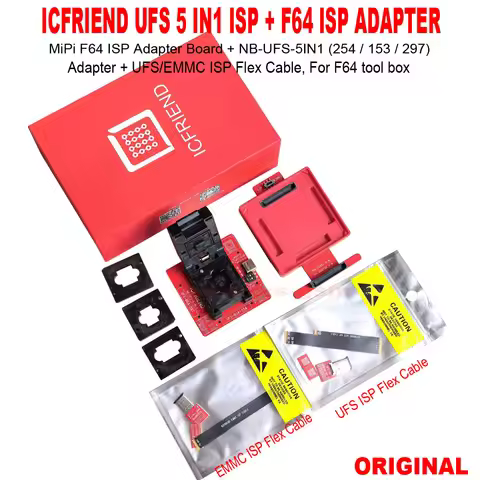 2026 NEW ORIGINAL NB-UFS 5 IN 1(254/153/297)x adapter/+F64 ISP Adapter For F64 Tool box/mipi box