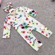 (2pcs) BABY GIRL suit + HEADBAND