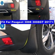 Plastic Auto Mud Flaps Guard Mudguard Fenders Splash Flaps Protection For Peugeot 3008 3008GT 2017 -
