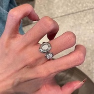 ring men ring Vintager Medieval Silver Ancient Coin Ring Female Vintage Index Finger Ring Light Luxu