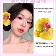 Butterfly Orchid Hair Clip Sweet Flower Duckbill Clips Hawaiian Seaside Headdress Penyepit Rambut