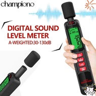 CHAMPIONO Sound Level Meter, Windproof Digital Display Noise Meter, Professional 125Hz-8KHz 30-130dB