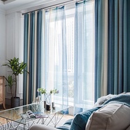 **COLOR** Blackout Curtain Cotton Linen Langsir Tingkap Bilik Tidur (Rod Pocket/Eyelet) Living Bedro