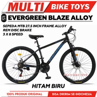 SEPEDA GUNUNG MTB 27.5 INCH EVERGREEN BLAZE 685 FRAME ALLOY INNER CABLE 24 SPEED