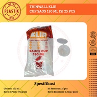 Thinwall Pigeon Pudding Cup 150ml Contents 25pcs Sauce Cup/ 150ml Sambal Cup/ 150ml Plastic Round Sq