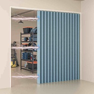 Folding Door Curtains Natural Blackout Pleated Door Curtains with Hooks for Door Way Accordion Style