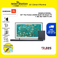 [TV BUNDLE] 65" The Frame LS03B QLED 4K Smart TV + JBL Bar 1300 11.1.4ch | Free Google Nest Hub