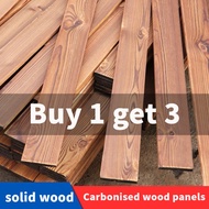 Anti-Corrosion Wood Floor Carbonized Solid Wood Board Wood Strip Wall Panel Garden Courtyard Grape Rack Outdoor Home Repair Wood Board