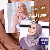 Tudung Shawl Chiffon Pleated / Shawl Pleated / Pleated Shawl / Tudung Crush Pleated Shawl / Shawl Pl