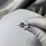 PREMIUM 2ct Oval Moissanite S925 Ring US7