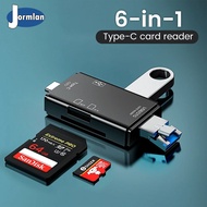 6-in-1 Universal OTG Card Reader – USB 3.0, Type-C, Micro USB Adapter for SD, TF, CF, U-Disk, Fast F