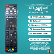 Remot Remote STB Multi Android TV BOX +stb Learning RM015tr Wifi Set Top Box Universal android 4k Philips Realme first media dll