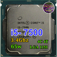 ซีพียู CPU Intel Core i5-7500 4คอ 4เทรด 65W LGA 1151 ฟรีซิลิโคน1ซอง i5 7500