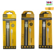 [100% Mart X Modem Cat]USB Cable 2.14A/5A USB To Micro/IOS/Type-C 1Meter USB数据线 1米 E-5418 E-5419 E-5