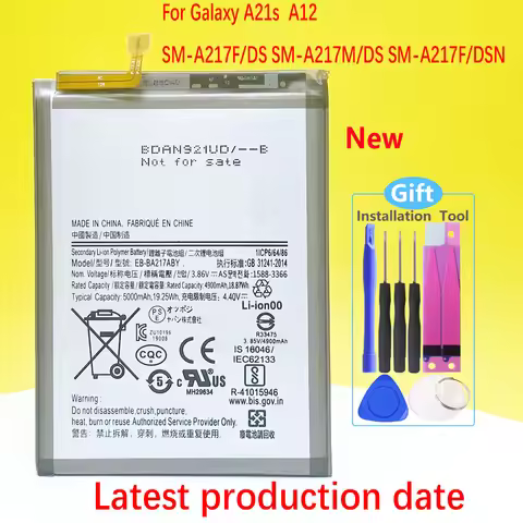 New EB-BA217ABY 5000mAh Battery For Samsung Galaxy A21s A12 SM-A217F/DS SM-A217M/DS SM-A217F/DSN Pho