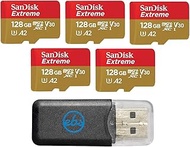 SanDisk 128GB MicroSD Extreme Memory Card (5 Pack) Memory Card for DJI FPV Drone (SDSQXAA-128G-GN6MN