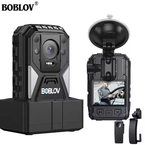 BOBLOV B4K4 Body Worn Camera 4K 128G Video Recorder GPS IP67 Police Security Camera 4000mAh Battery 