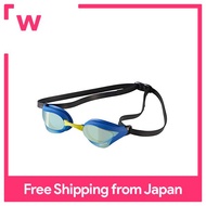 Arena] [FINA Approval] Swimming goggles for racing unisex [Cobra Core] Yellow x Blue x Blue x Yellow One Size Mirror Lens AGL-240M