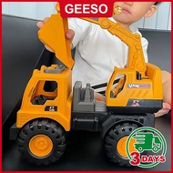 GEESO Truck Toys Excavator Mixer Truck Boom Truck Dumper Truck Bulldozer Large Car Toys for Boys Lor