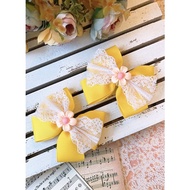 BPH099 Yellow Lace Flower (Handmade)