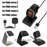 Charging Dock Cable for Fitbit Versa 4 3 Sense Aluminum Charger Cradle Stand Holder for Fitbit Sense
