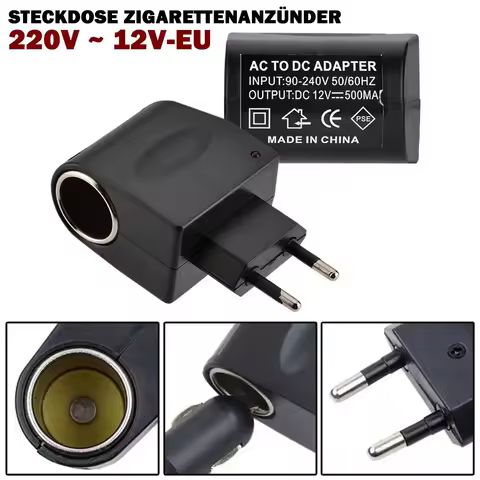Universal 220V AC To 12V DC Car Power Adapter Socket Converter 220V To 12V Household Cigarette Light