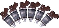ZYBUFOB 6x 1200cc Fuel Injector 1001-87092 Compatible For Toyota Supra 1JZ-GTE 2JZ-GTE F809W MR2 Tur