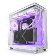 NZXT H6 FLOW RGB CASING - Compact Dual Chamber Mid Tower Airflow WHITE