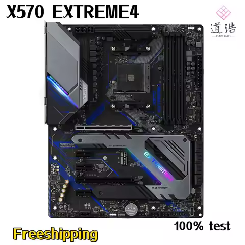 For Asrock X570 EXTREME4 Motherboard 128GB HDMI PCI-E4.0 M.2 Socket AM4 DDR4 ATX X570 Mainboard 100%