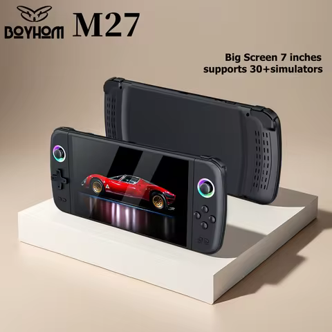 2025 BOYHOM M27 Big Screen 7 inches display Handheld Game Player supports PSP etc30+simulators Have 