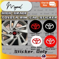 Toyota Rim Cap Car Sticker for Sport Rim vios camry chr prius altis