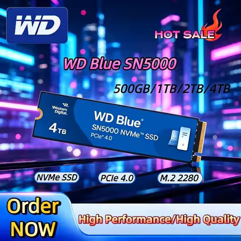 Western Digital SN5000 1T/2T PCIe Gen4 NVMe M.2 2280 SSD, High-Speed Internal Hard Drive for Gaming 