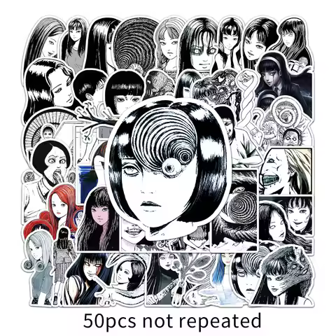 50PCS Anime Japan Movies Dark Horror Thriller Girls Skateboards Car Stickers