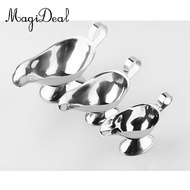 MagiDeal Gravy Boat Steak Sauce Pourer Dressing Boat Stainless Steel Tool Silver 3oz/5oz/8oz