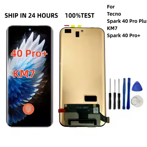 OLED For Tecno Spark 40 Pro Plus KM7 Spark 40 Pro+ LCD Display Touch Screen Digitizer Assembly suppo