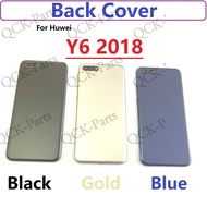 Back Cover For Huawei Y6 2018 Battery Housing Case With Frame lens Replacement Parts
